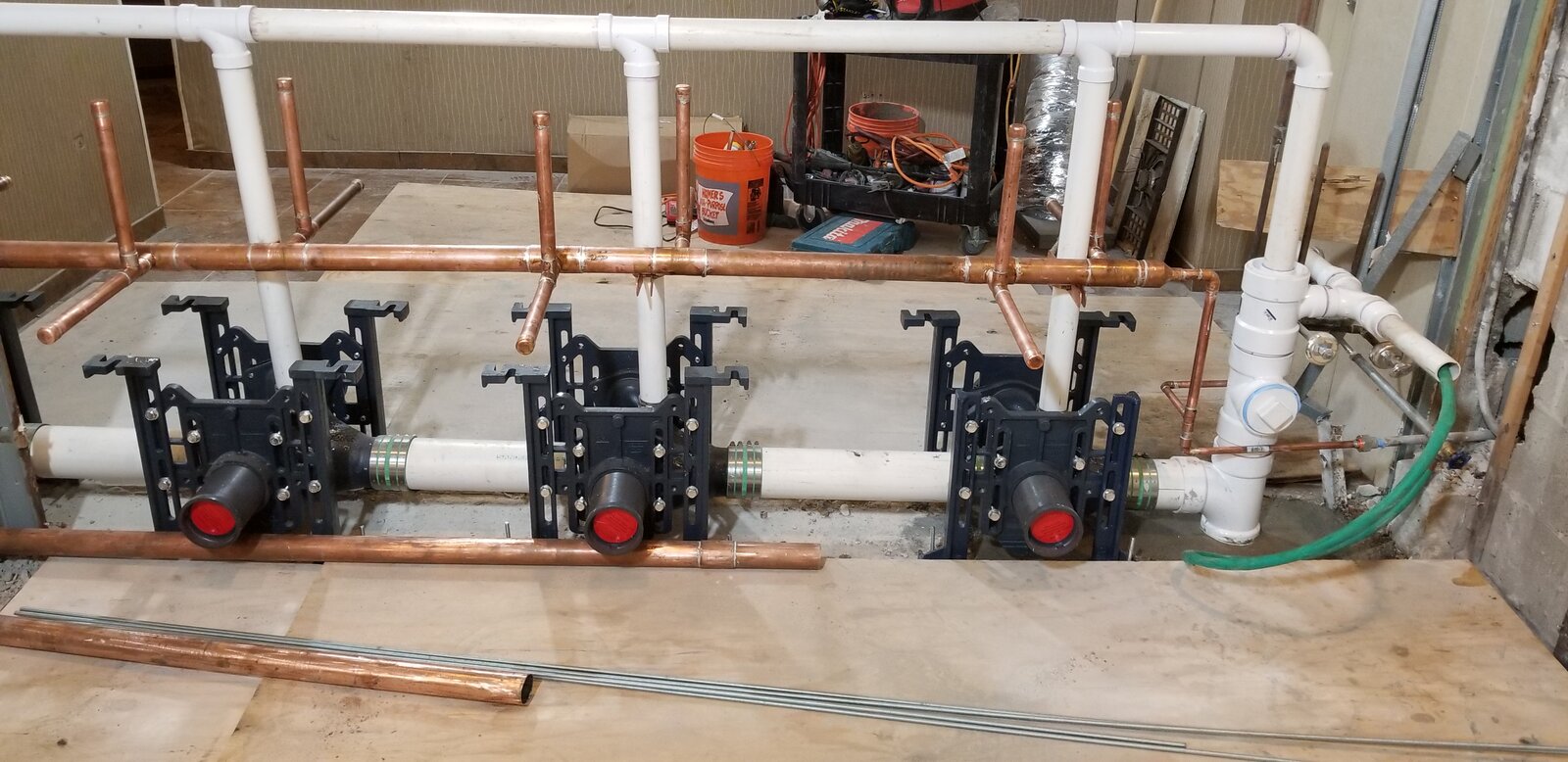 Commercial bathroom plumbing installation in Orland Park IL