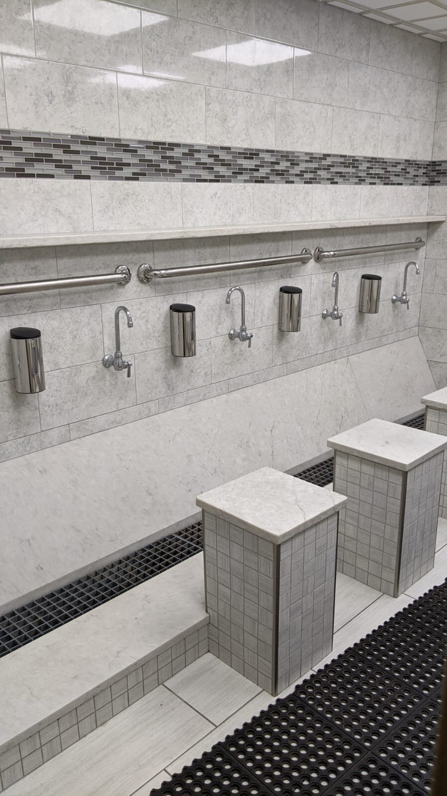 Commercial restroom plumbing installation in Orland Park IL